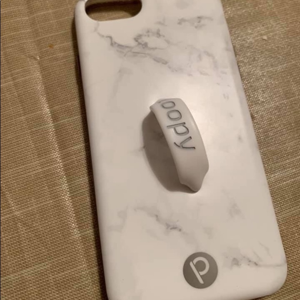 Marble White Loopy iPhone Case